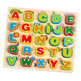 Maxbell Wooden English Alphabet Uppercase Letters Cognitive Board Educational Toy