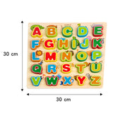 Maxbell Wooden English Alphabet Uppercase Letters Cognitive Board Educational Toy