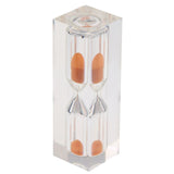 Maxbell 3 Minutes Clear Acrylic Hourglass Sandglass Sand Timer Kitchen Clock Orange