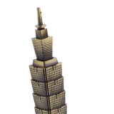 Bronze Taipei 101 Tower Building Architecture Model of Taiwan Desktop Ornament Travel Souvenir Gift