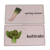 Maxbell 30 Sets Vegetables Cognitive Card Puzzles Self-Correcting Jigsaw Baby Learning Funny Toy Games