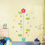 70x50cm 3D Flowers Kid Height Chart Measure Removable Wall Decal PVC Sticker Kids Room Wall Art Decor Waterproof Sticker
