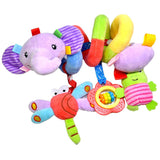 Maxbell Soft 0-12 Months Baby Toy Spiral Bed Stroller Car Seat Hanging Educational Rattle Toys for Newborns Sleeping Birthday Chrismas Gifts Elephant