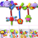 Maxbell Soft 0-12 Months Baby Toy Spiral Bed Stroller Car Seat Hanging Educational Rattle Toys for Newborns Sleeping Birthday Chrismas Gifts Elephant