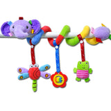 Maxbell Soft 0-12 Months Baby Toy Spiral Bed Stroller Car Seat Hanging Educational Rattle Toys for Newborns Sleeping Birthday Chrismas Gifts Elephant