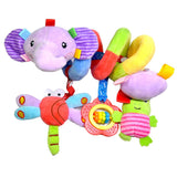 Maxbell Soft 0-12 Months Baby Toy Spiral Bed Stroller Car Seat Hanging Educational Rattle Toys for Newborns Sleeping Birthday Chrismas Gifts Elephant