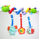 Maxbell Cute Spiral Activity Stroller Car Seat Cot Lathe Hanging Bell Baby Play Travel Toys Newborn Baby Rattles Infant Soft Plush Toys Frog