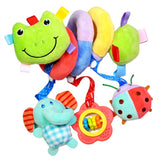 Maxbell Cute Spiral Activity Stroller Car Seat Cot Lathe Hanging Bell Baby Play Travel Toys Newborn Baby Rattles Infant Soft Plush Toys Frog