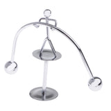 Maxbell Mini Weightlifter Mold Desk Decor Perpetual Balance Educational Motion Toy Metal Weightlifting Gadget Office Home Decoration
