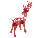 1 Set Wooden Christmas Reindeer Elk Buck Deer with Bells Table Ornaments Living Room Home Party Decoration Children Kids Xmas Gifts