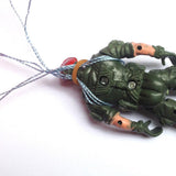 Maxbell 9cm Plastic Paratroopers Action Figure World War II Soldiers Toy - 5 Pieces