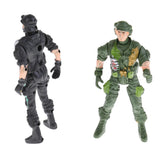 Maxbell 9cm Plastic Paratroopers Action Figure World War II Soldiers Toy - 5 Pieces
