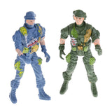Maxbell 9cm Plastic Paratroopers Action Figure World War II Soldiers Toy - 5 Pieces