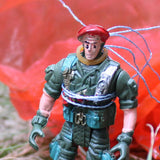 Maxbell 9cm Plastic Paratroopers Action Figure World War II Soldiers Toy - 5 Pieces