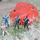 Maxbell 9cm Plastic Paratroopers Action Figure World War II Soldiers Toy - 5 Pieces