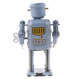 Max Vintage Wind Up Clockwork Mechanical Walking Large Eye Robot Model Tin Toy