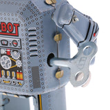 Max Vintage Wind Up Clockwork Mechanical Walking Large Eye Robot Model Tin Toy