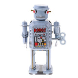 Max Vintage Wind Up Clockwork Mechanical Walking Large Eye Robot Model Tin Toy
