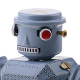 Max Vintage Wind Up Clockwork Mechanical Walking Large Eye Robot Model Tin Toy