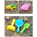 Maxbell Kids Beach Sand Toy Tool Set (5pcs/set - Sand Tools Shovel Rake and More)