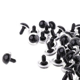 Maxbell 100 Pieces Plastic Clear Safety Eyes with BACKS for Bear Doll DIY Craft 20mm