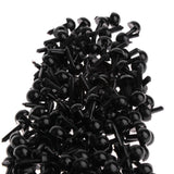 Maxbell 200 Pieces Black Plastic Safety Eyes for Teddy Bear Doll Animal Toys 6MM