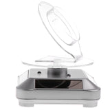 Maxbell Rotating Turntable Jewelry Display Stand Solar or AA Battery Powered Silver