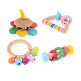 Maxbell Wooden Baby Rattle Educational Grasping Rattle Montessori Toys Inline