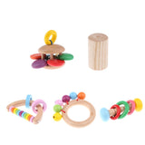 Maxbell Wooden Baby Rattle Educational Grasping Rattle Montessori Toys Inline