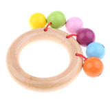 Maxbell Wooden Baby Rattle Educational Grasping Rattle Montessori Toys Round