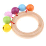 Maxbell Wooden Baby Rattle Educational Grasping Rattle Montessori Toys Round