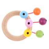 Maxbell Wooden Baby Rattle Educational Grasping Rattle Montessori Toys Round