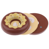 Maxbell Wooden Play Food Pretend Play Doughnut Kids Educational Toy Gift Chocolate