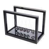 Maxbell Newton's Cradle w/ Mirror Balance Ball Desk Toy Home Office Decor Black