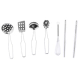 Maxbell Kids Kitchen Metal Utensils Playset, All Purpose Kitchen Tool Set - G, 6pcs/Set