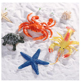 Maxbell 6pcs Simulation Animal Model Figure Toy Figurine Home Decor Marine animals B