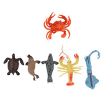 Maxbell 6pcs Simulation Animal Model Figure Toy Figurine Home Decor Marine animals B