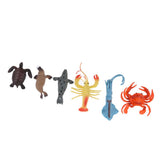 Maxbell 6pcs Simulation Animal Model Figure Toy Figurine Home Decor Marine animals B