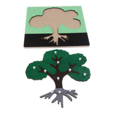 Maxbell Montessori Wooden Animals Plant Jigsaw Puzzle Panel Kids Baby Toys Tree