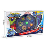 Maxbell Rare 4 Pieces Burst Spinning Top Toy Launcher Grip Toy Spinning Top Set