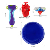 Maxbell Rare 4 Pieces Burst Spinning Top Toy Launcher Grip Toy Spinning Top Set