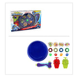 Maxbell Rare 4 Pieces Burst Spinning Top Toy Launcher Grip Toy Spinning Top Set