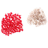 Maxbell 100pcs 12*14mm Triangle Velvet Safety Noses Buttons Eyes For DIY Bear Red