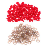 Maxbell 100pcs 12*14mm Triangle Velvet Safety Noses Buttons Eyes For DIY Bear Red