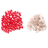 Maxbell 100pcs 12*14mm Triangle Velvet Safety Noses Buttons Eyes For DIY Bear Red