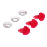 Maxbell 100pcs 12*14mm Triangle Velvet Safety Noses Buttons Eyes For DIY Bear Red