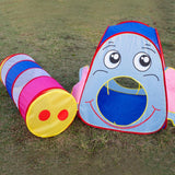 Maxbell Cartoon Elephant Tunnel Toy Pop Up Play Tent Tube Gift For Kids Crawl Tunnel