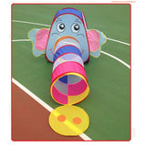 Maxbell Cartoon Elephant Tunnel Toy Pop Up Play Tent Tube Gift For Kids Crawl Tunnel