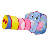 Maxbell Cartoon Elephant Tunnel Toy Pop Up Play Tent Tube Gift For Kids Crawl Tunnel
