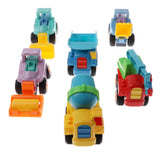 Maxbell 6Pcs Mini Cartoon Inertial Engineering Car Diecast Vehicles Models Toy Gift